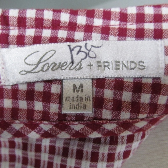 Lovers+ Friends  Ballard Mini Ruffle Check Print Skirt Red - Picture 10 of 12